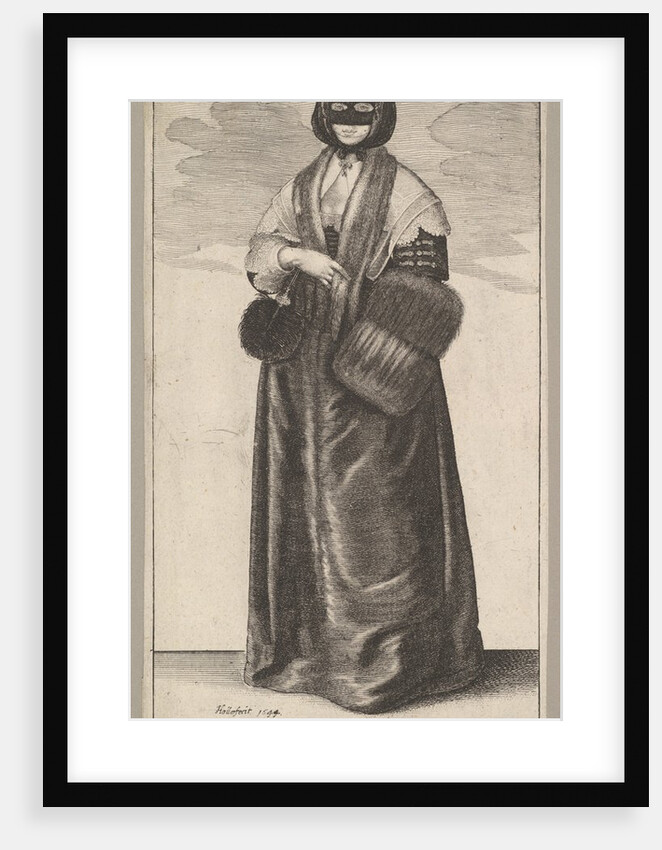 English Lady in Winter Costume, 1644 by Wenceslaus Hollar