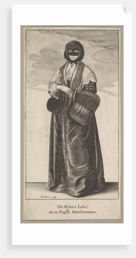 English Lady in Winter Costume, 1644 by Wenceslaus Hollar