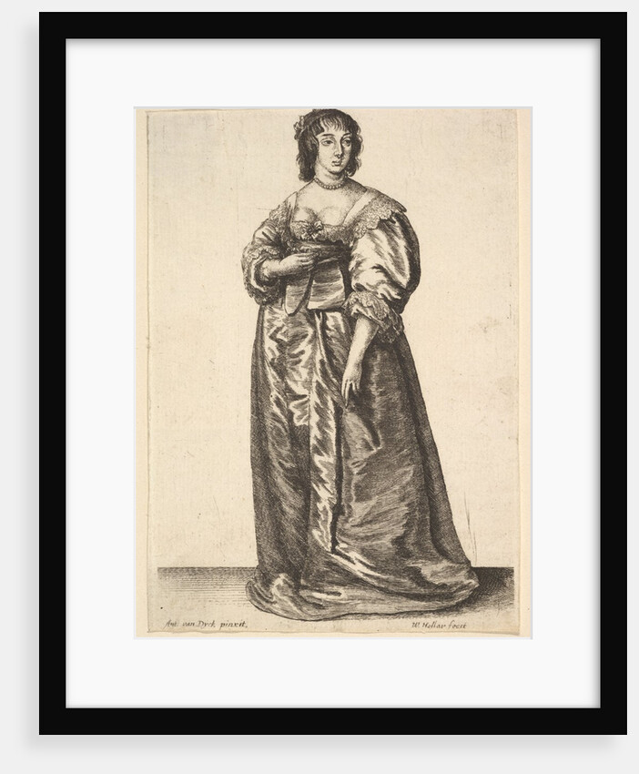Whole-length lady, after Anthony van Dyck, 1625-77 by Wenceslaus Hollar