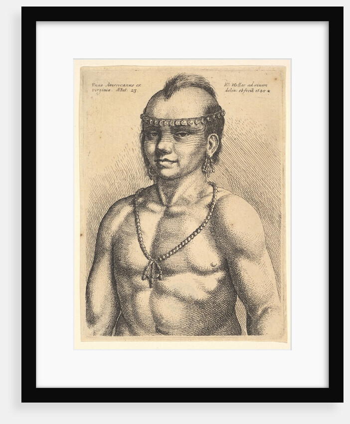 Unus Americanus ex Virginia, 1645 by Wenceslaus Hollar