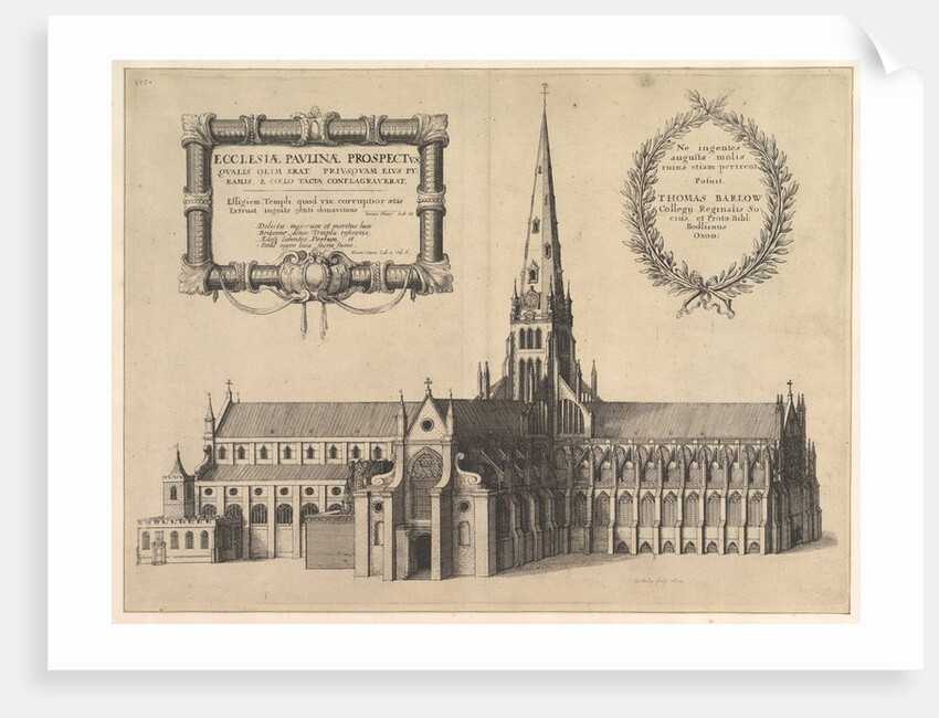 Saint Paul's from the South Showing the Spire, 1657 by Wenceslaus Hollar