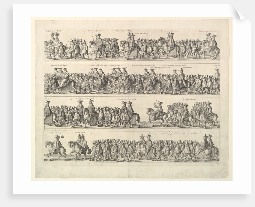 Coronation Procession of Charles II Through London, 1662 by Wenceslaus Hollar