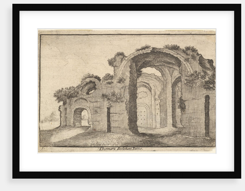 Baths of Diocletian, Rome, 17th century by Wenceslaus Hollar