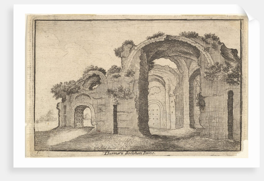 Baths of Diocletian, Rome, 17th century by Wenceslaus Hollar