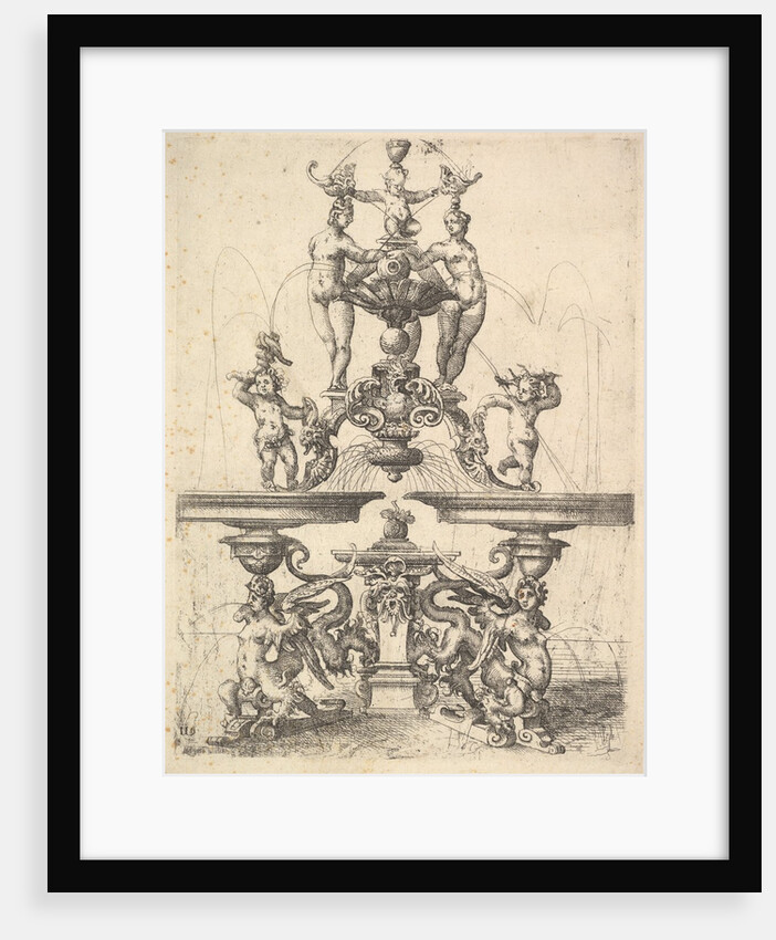 Design for a Fountain, Plate 119 from Dietterlin's Architectura, 1598 by Wendel Dietterlin the Elder