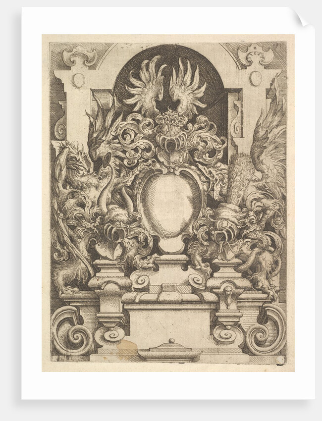Design for a Cartouche, Plate from Dietterlin's Architecttura, 1598 by Wendel Dietterlin the Elder