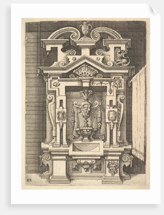Design for a Lavabo, Plate 85 from Dietterlin's Architectura, 1598 by Wendel Dietterlin the Elder