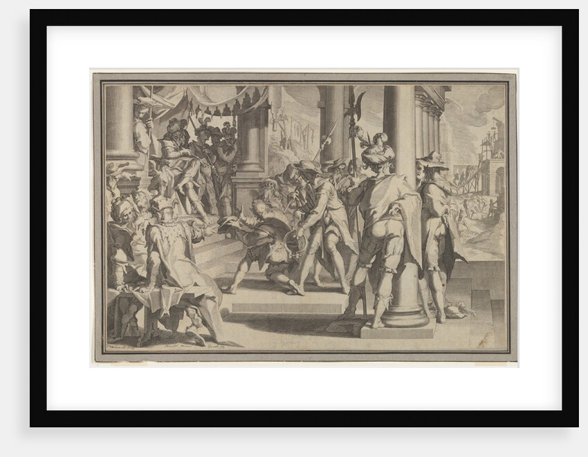 Allegory of Justice with a court scene depicting a man being pardone…, 1605 by Willem van Swanenburg