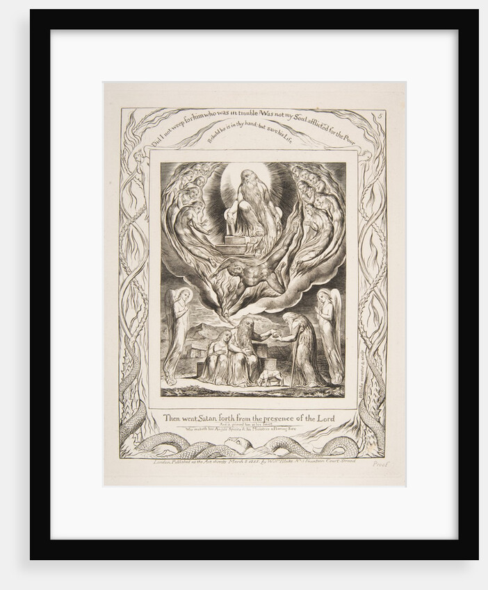 Satan Going Forth from the Presence of the Lord, from Illustrations of the Book of Job, 1825-26 by William Blake