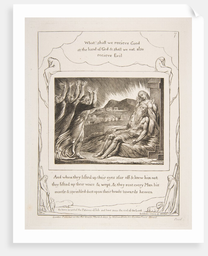 Job's Comforters, from Illustrations of the Book of Job, 1825-26 by William Blake