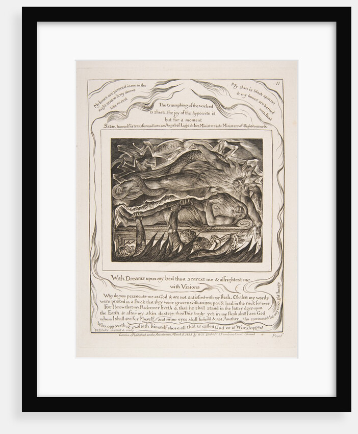 Job's Evil Dreams, from Illustrations of the Book of Job, 1825-26 by William Blake