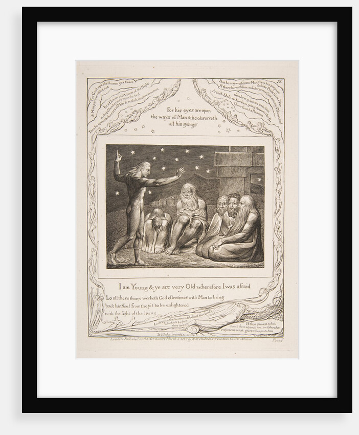 The Wrath of Elihu, from Illustrations of the Book of Job, 1825-26 by William Blake
