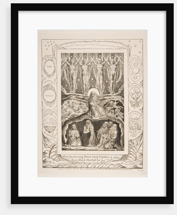 The Creation, from Illustrations of the Book of Job, 1825-26 by William Blake