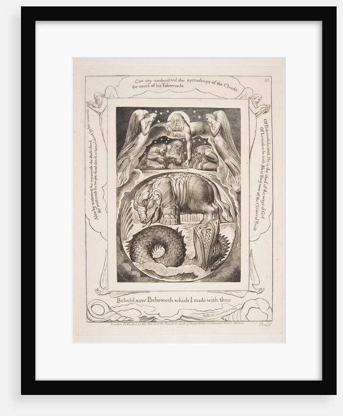 Behemoth and Leviathan, from Illustrations of the Book of Job, 1825-26 by William Blake