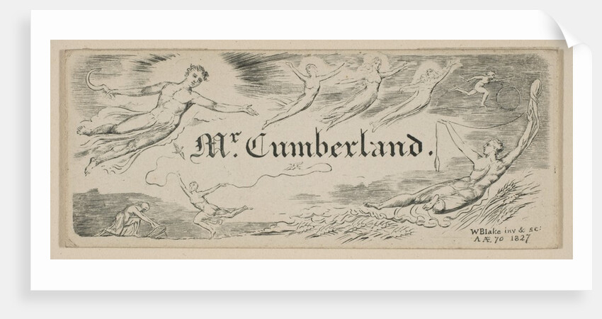 George Cumberland's Message Card, 1827 by William Blake