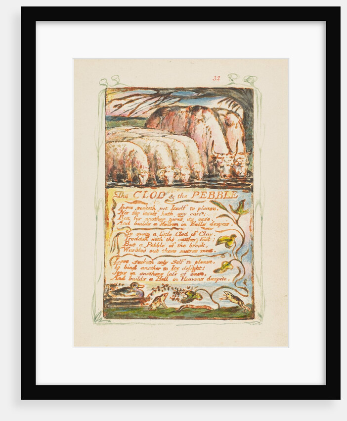 Songs of Innocence and of Experience: The Clod & the Pebble, ca. 1825 by William Blake