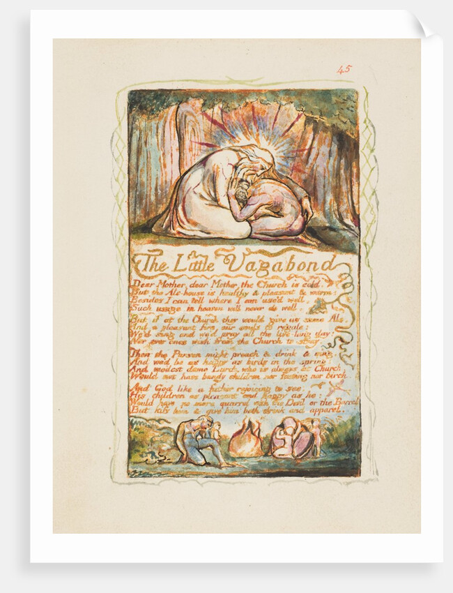 Songs of Innocence and of Experience: The Little Vagabond, ca. 1825 by William Blake