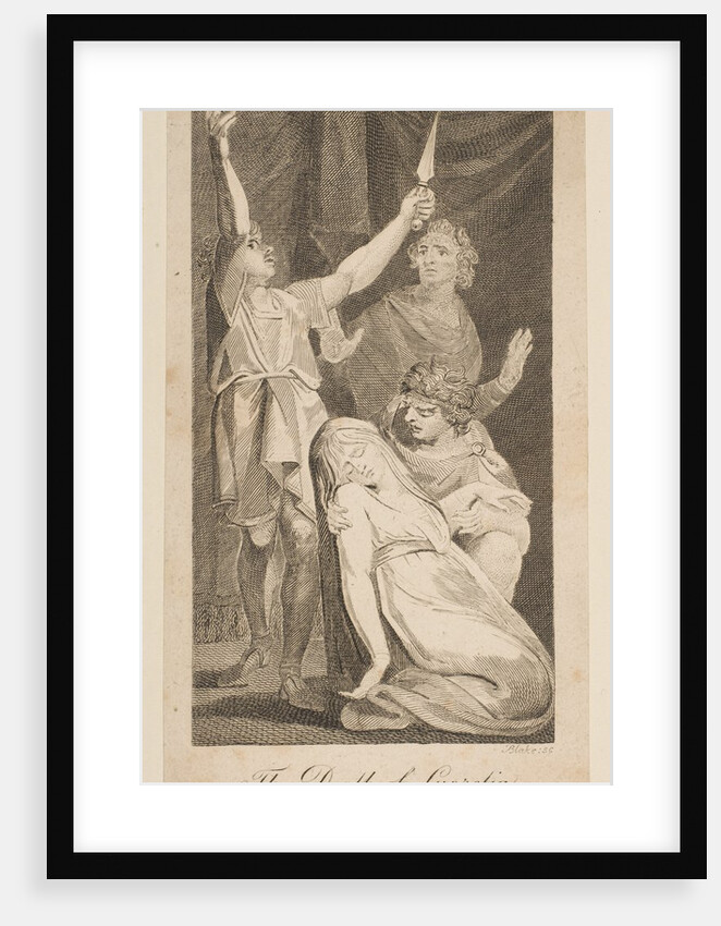 The Death of Lucretia, from Allen's New and Impartial Roman History, 1797 by William Blake
