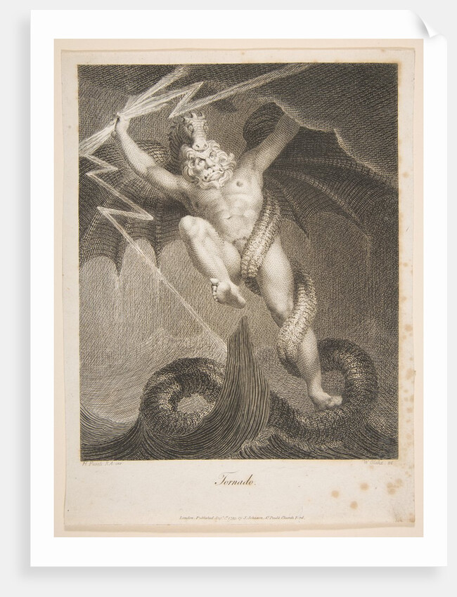 Tornado-Zeus Battling Typhon, August 1, 1795 by William Blake