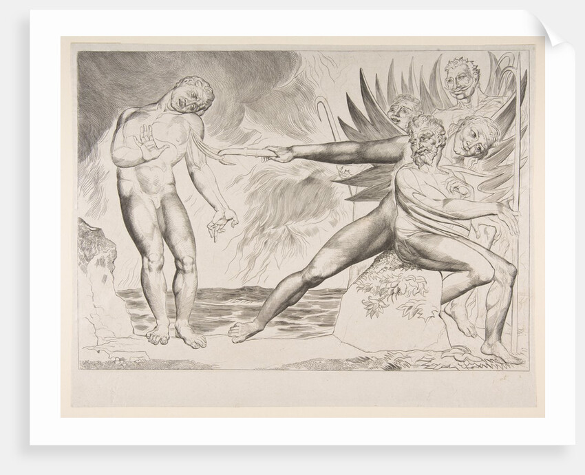 The Circle of Corrupt Officials: The Devils Tormenting Ciampolo, from Dante's Infer…, ca. 1825-27 by William Blake