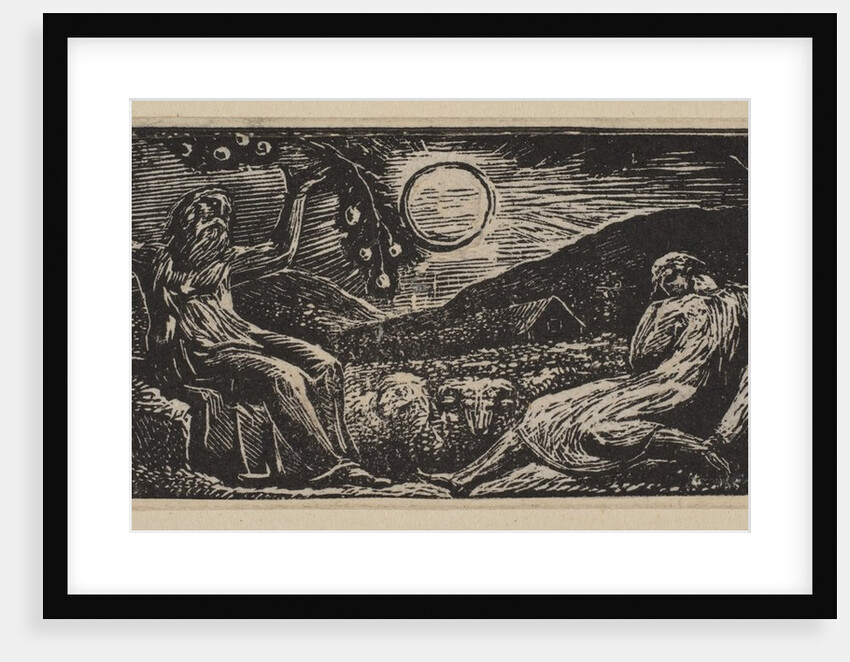 Thenot Under a Fruit Tree, from Thornton's Pastorals of Virgil, 1821 by William Blake