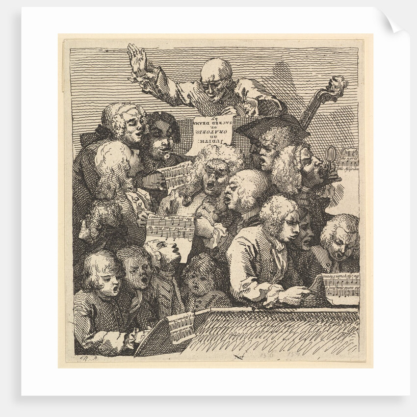 A Chorus of Singers, or The Oratorio, December 1732 by William Hogarth