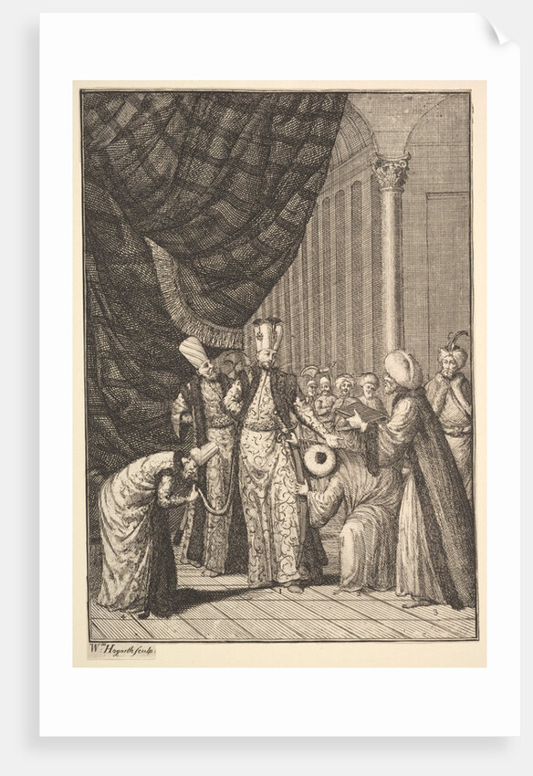 Sultan Ahmed III Crowned in the Mosque at Eyup by William Hogarth