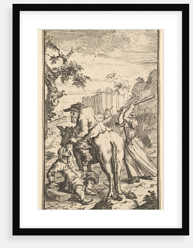 Trulla Attacking Hudibra by William Hogarth