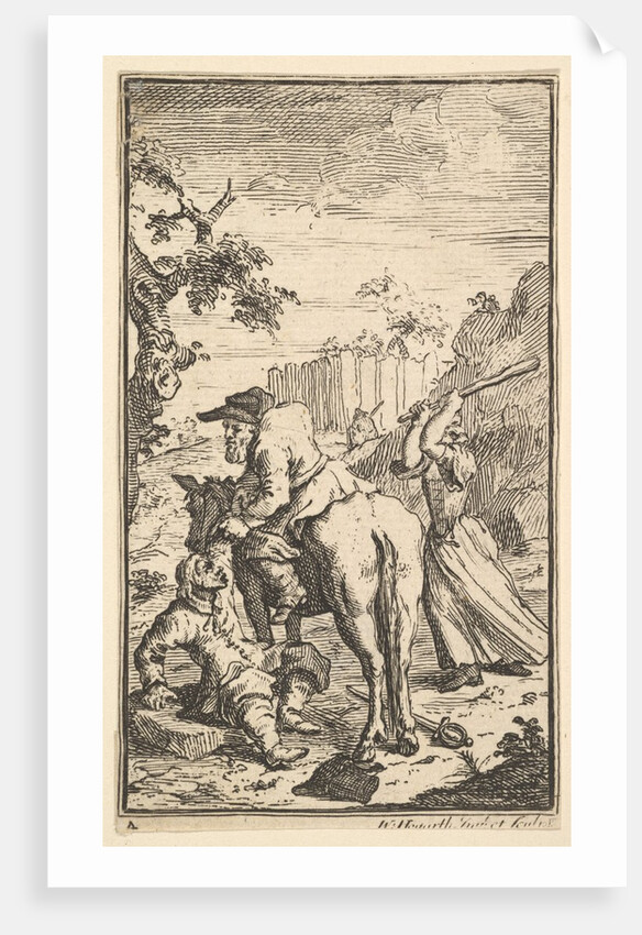 Trulla Attacking Hudibra by William Hogarth