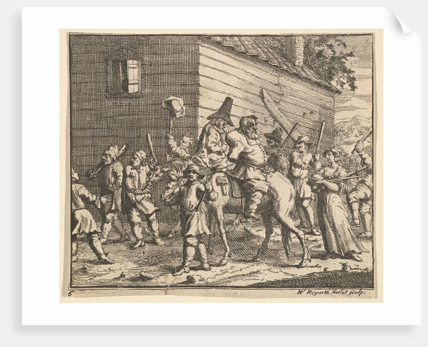 Hudibras and Ralpho Made Prisoners and Carried to the Stock by William Hogarth