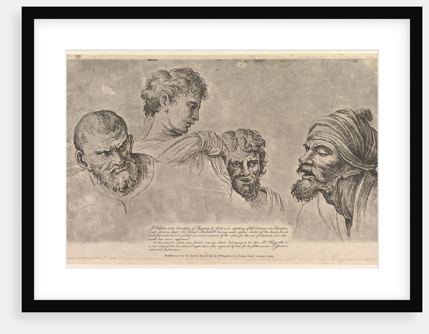 Four Heads From the Raphael Cartoons at Hampton Court, May 14, 1781 by William Hogarth