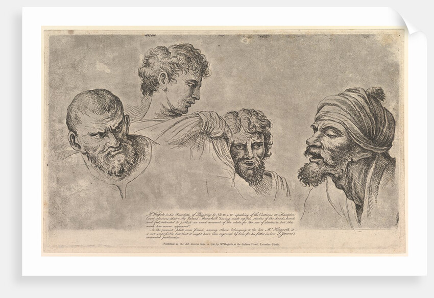 Four Heads From the Raphael Cartoons at Hampton Court, May 14, 1781 by William Hogarth