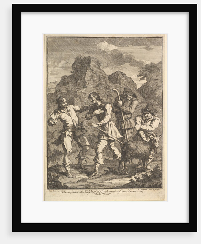 Don Quixote and the Knight of the Rock, 1756 or after by William Hogarth