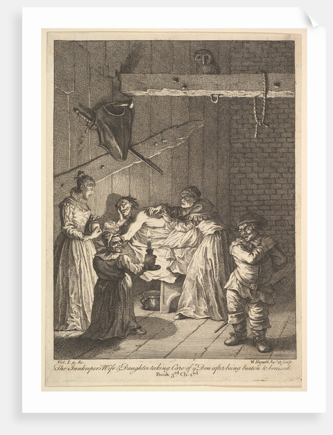 The Innkeeper's Wife and Daughter Taking Care of ye Don after Being Beaten and Br…, 1756 or after by William Hogarth