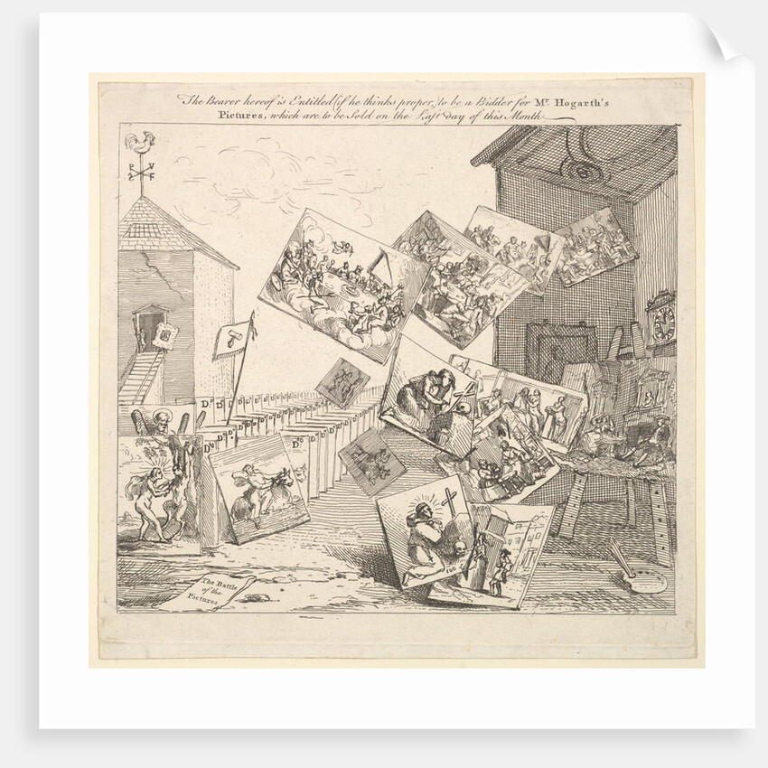 The Battle of the Pictures, 1745 by William Hogarth