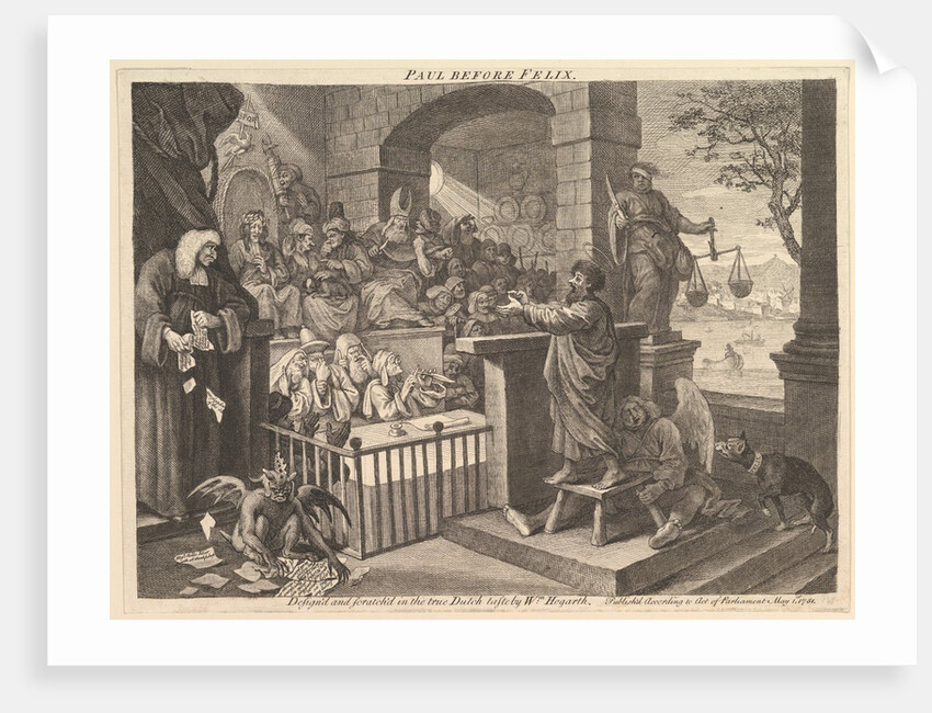 Paul Before Felix Burlesqued, May 1751 by William Hogarth