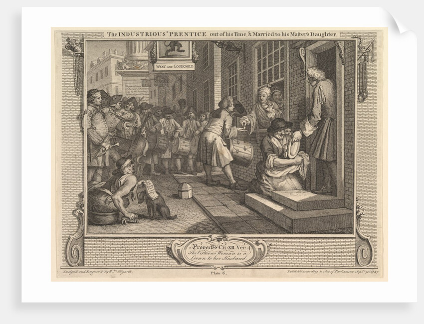 The Industrious 'Prentice Out of his Time and Married to his Master's Daught…, September 30, 1747 by William Hogarth
