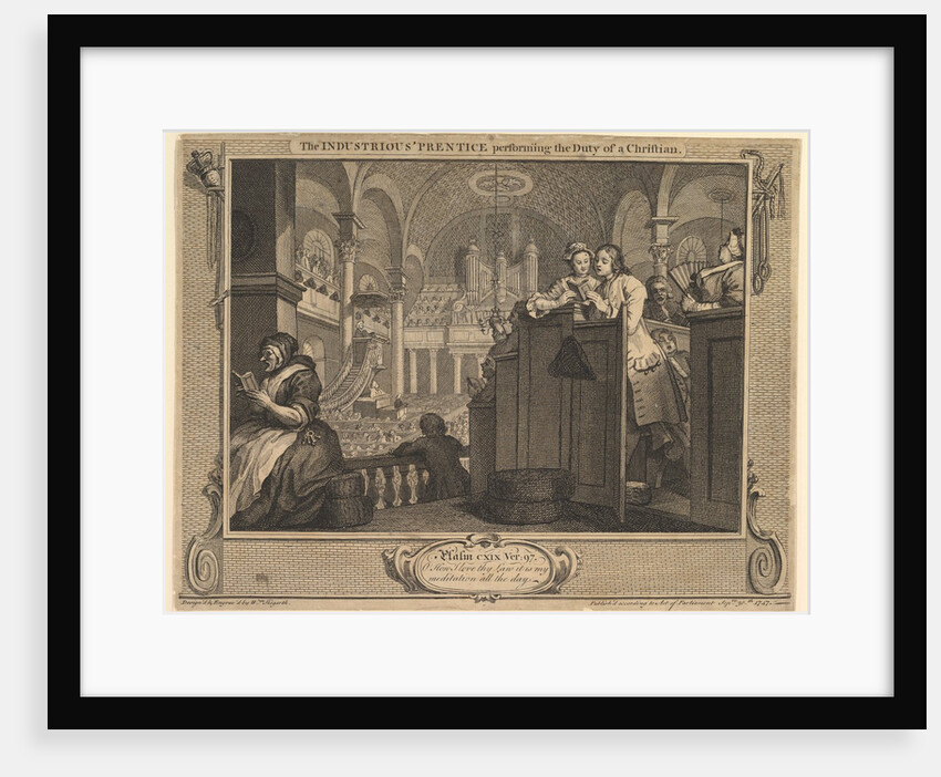 The Industrious 'Prentice Performing the Duty of a Christian: Industry and I…, September 30, 1747 by William Hogarth