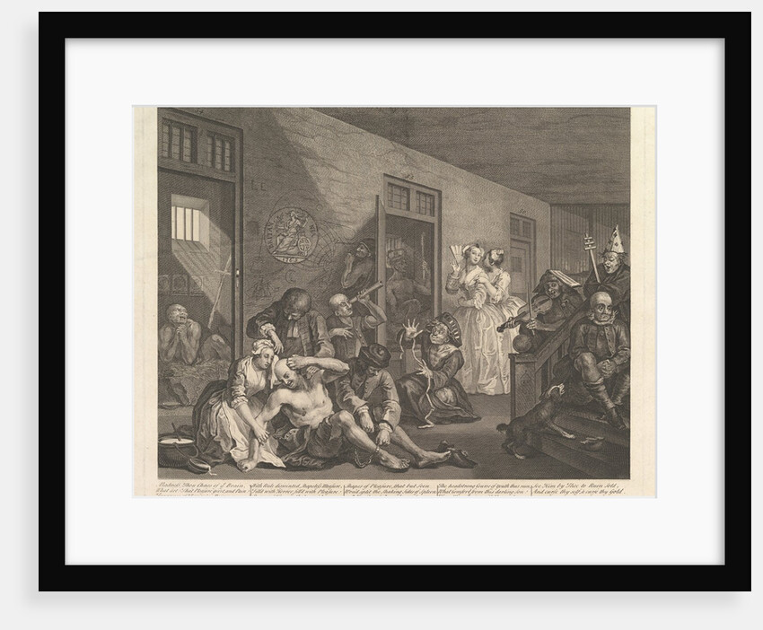 A Rake's Progress, Plate 8, [June 25, 1735] reissued 1763 by William Hogarth