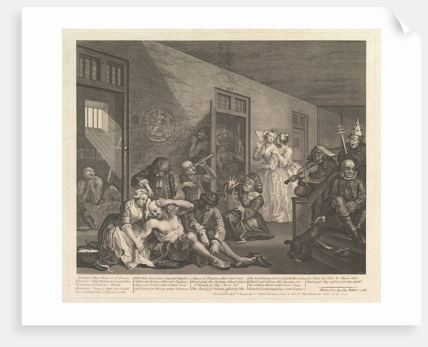 A Rake's Progress, Plate 8, [June 25, 1735] reissued 1763 by William Hogarth