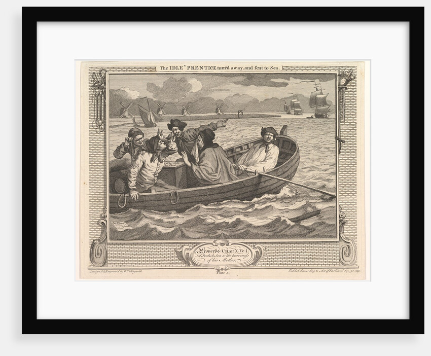 The Idle 'Prentice Turned Away and Sent to Se by William Hogarth