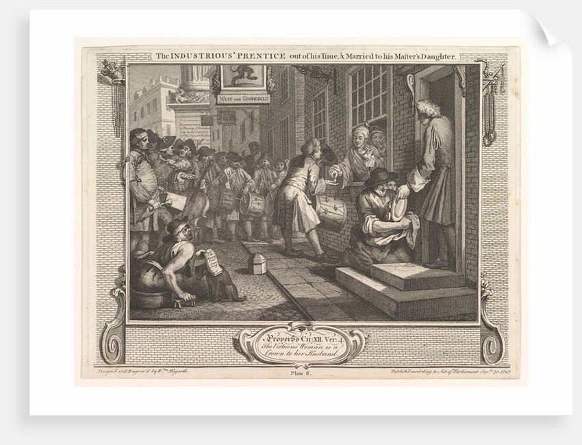 The Industrious 'Prentice Out of his Time and Married to his Master's Daught…, September 30, 1747 by William Hogarth