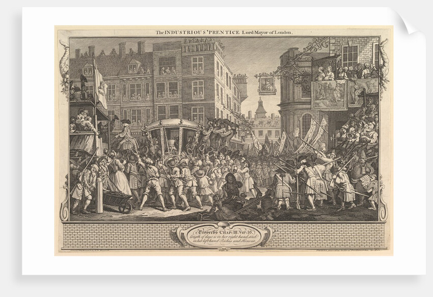 The Industrious 'Prentice Lord Mayor of London: Industry and Idleness, plate…, September 30, 1747 by William Hogarth