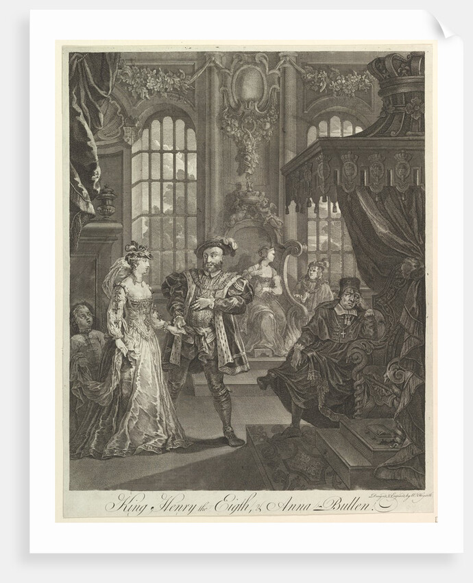 King Henry the Eighth and Anna Bullen, ca. 1728 by William Hogarth
