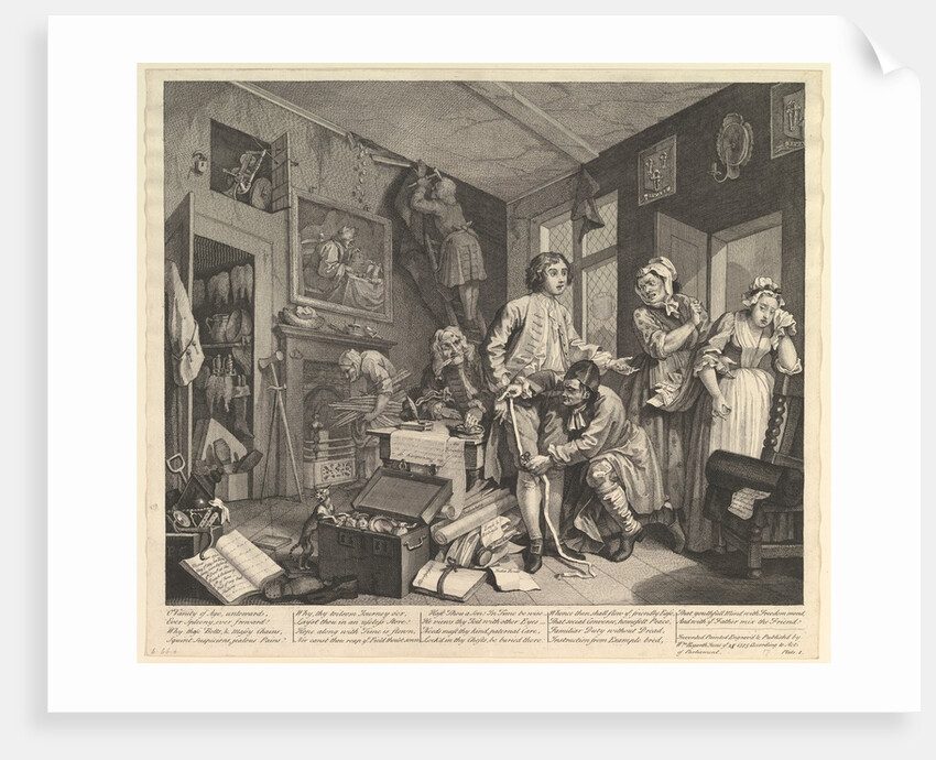 A Rake's Progress, Plate 1, June 25, 1735 by William Hogarth