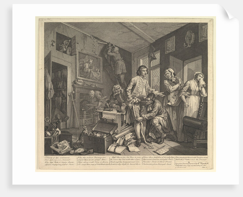 A Rake's Progress, Plate 1, June 25, 1735 by William Hogarth