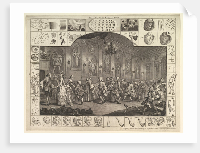 Analysis of Beauty, Plate 2, March 5, 1753 by William Hogarth