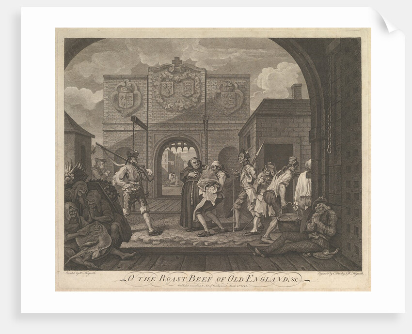 O the Roast Beef of Old England-The Gate of Caiais, March 6, 1749 by William Hogarth