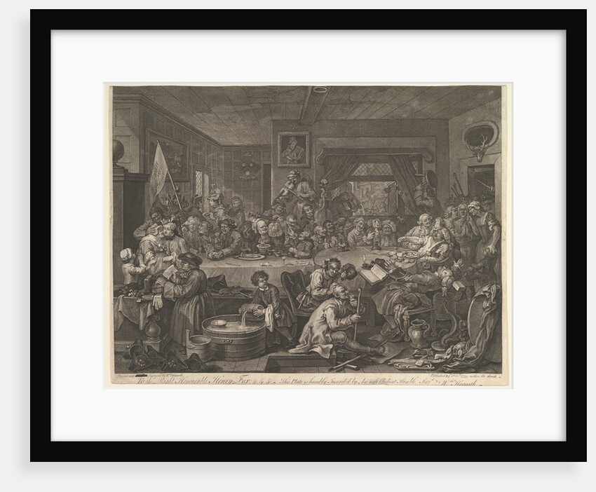 An Election Entertainment, Plate I: Four Prints of an Election, February 24, 1755 by William Hogarth