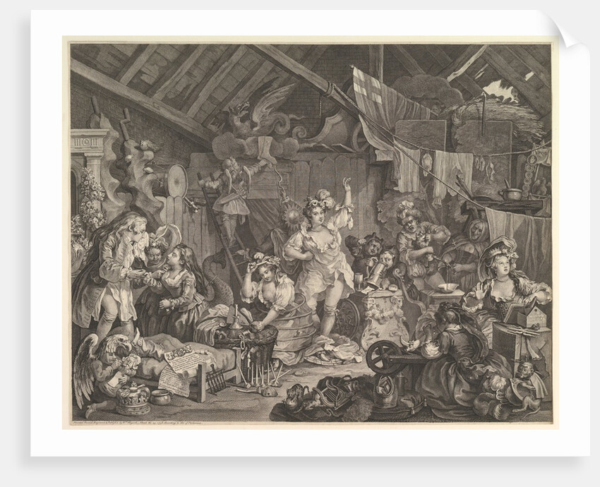 Strolling Actresses Dressing in a Barn, 1738 by William Hogarth